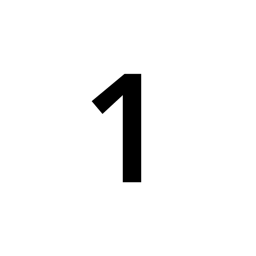 Vaihe 1 numero ikoni